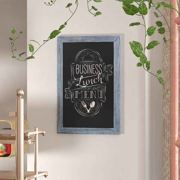 Flash Furniture 20 x 30 Rustic Blue Magnetic Hanging Chalkboard HGWA-GDIS-CRE8-262315-GG